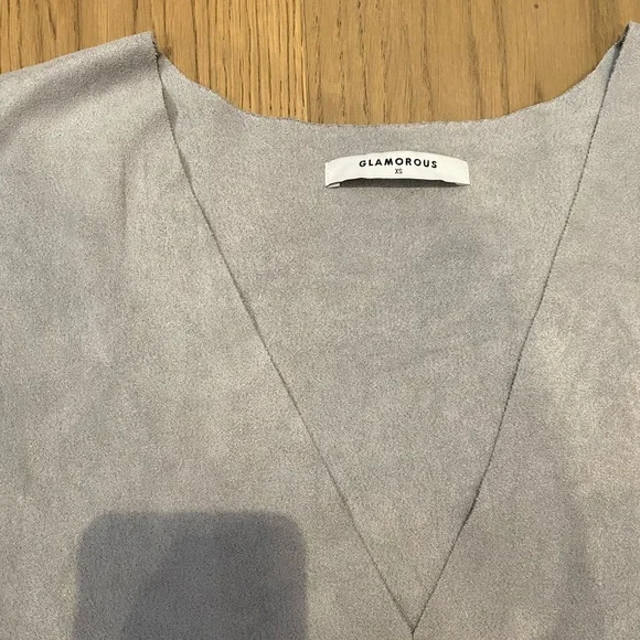 GLAMOROUS Suede Top - Picture 2 of 3